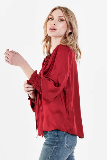 Amelia Top in Barbados Red