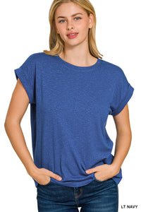 CST-3435Y LIGHT NAVY COTTON TEE