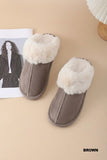 U-441 Brown Cozy Faux Fur Slipper
