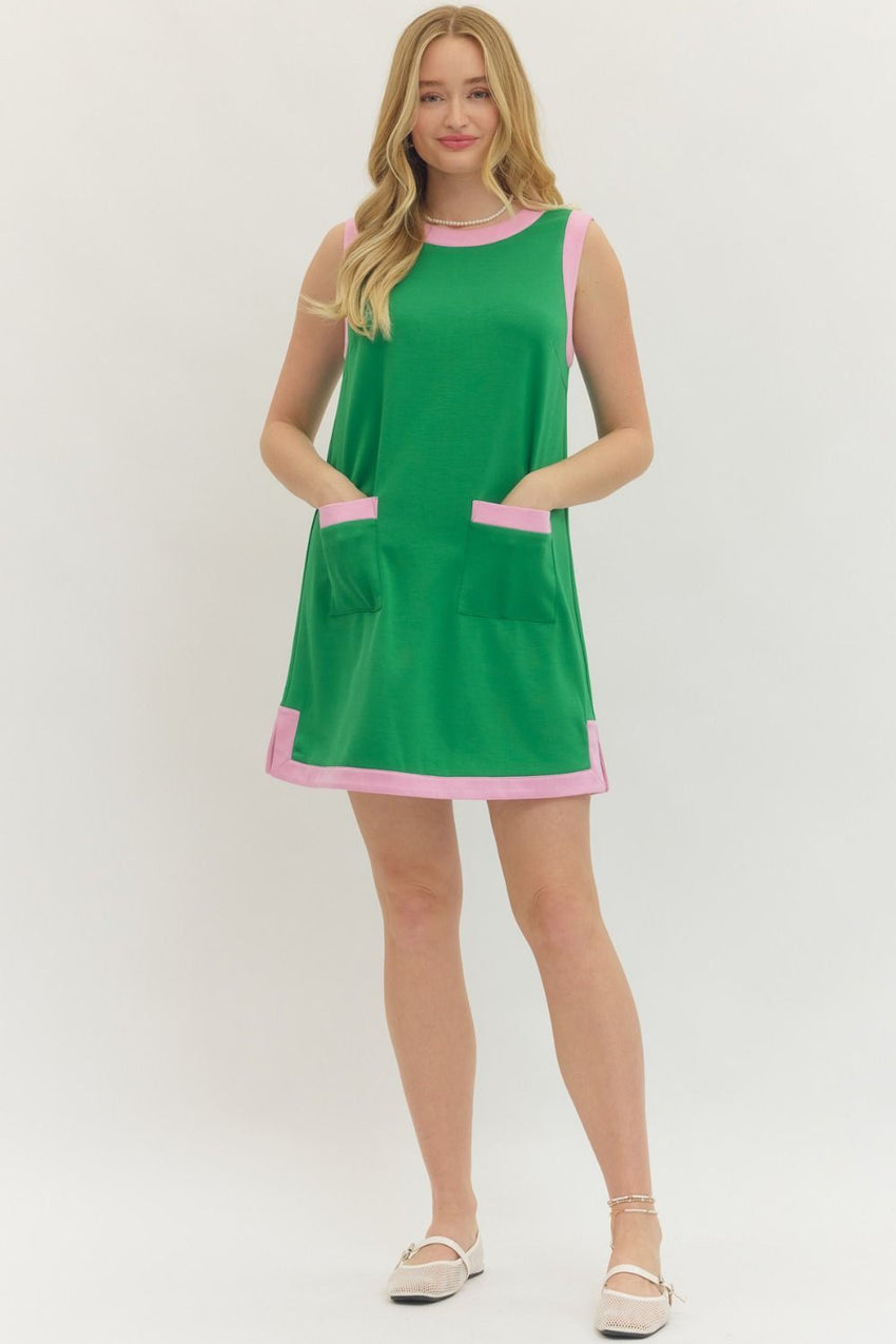 D30617 Green Twiggy Dress