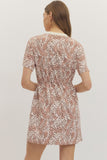D31100 Latte Animal Print Dress