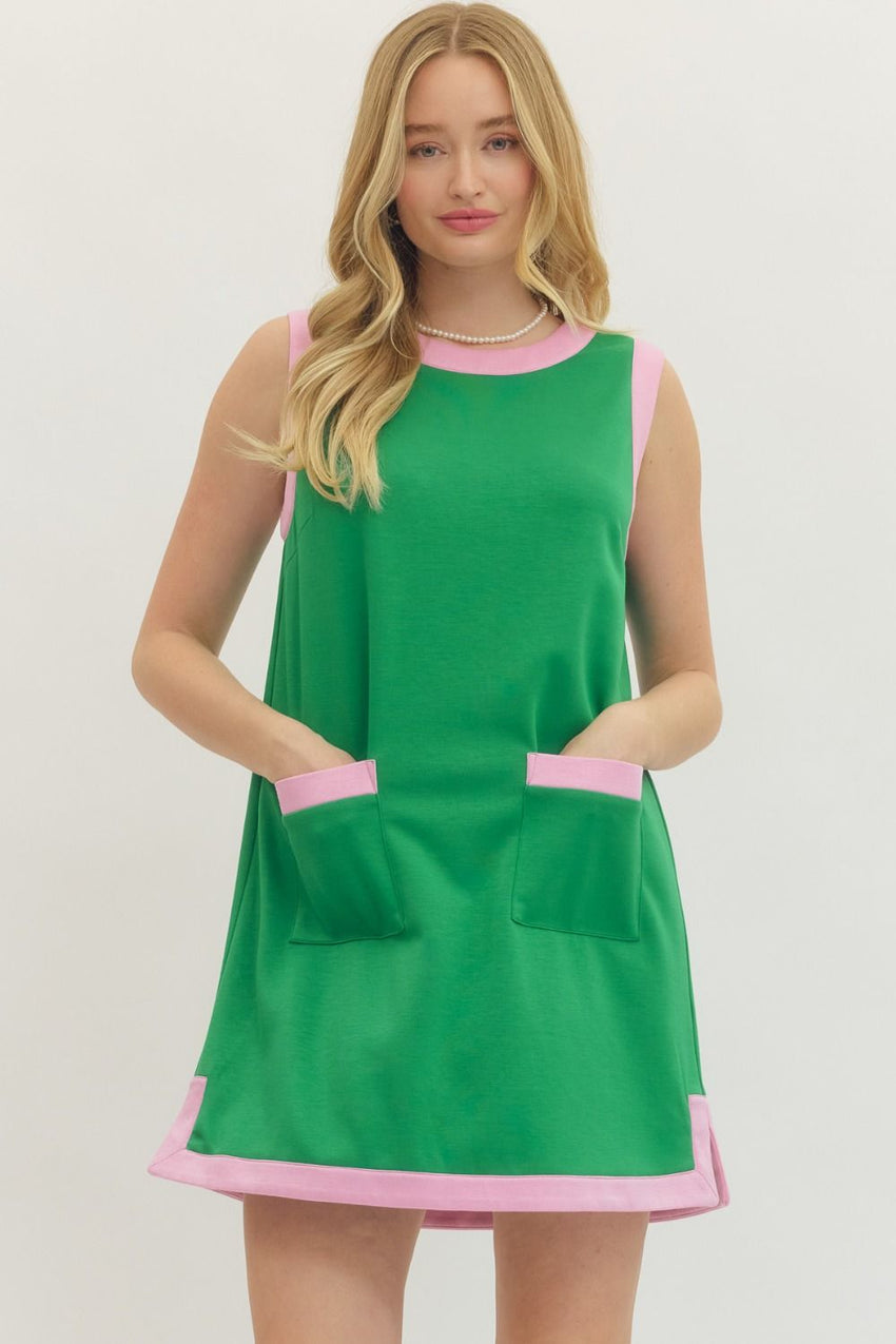 D30617 Green Twiggy Dress