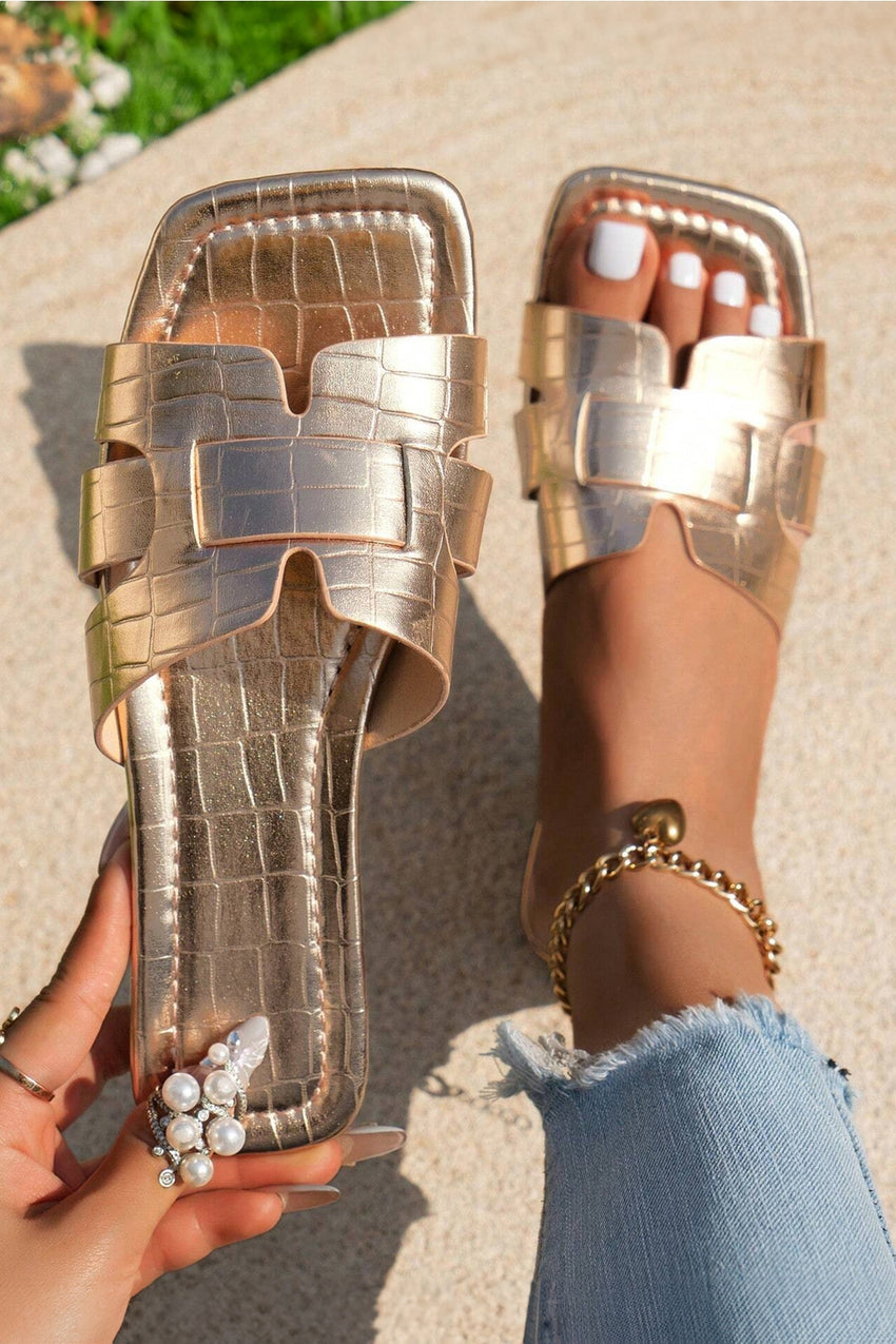 Gold Crocodile Flats