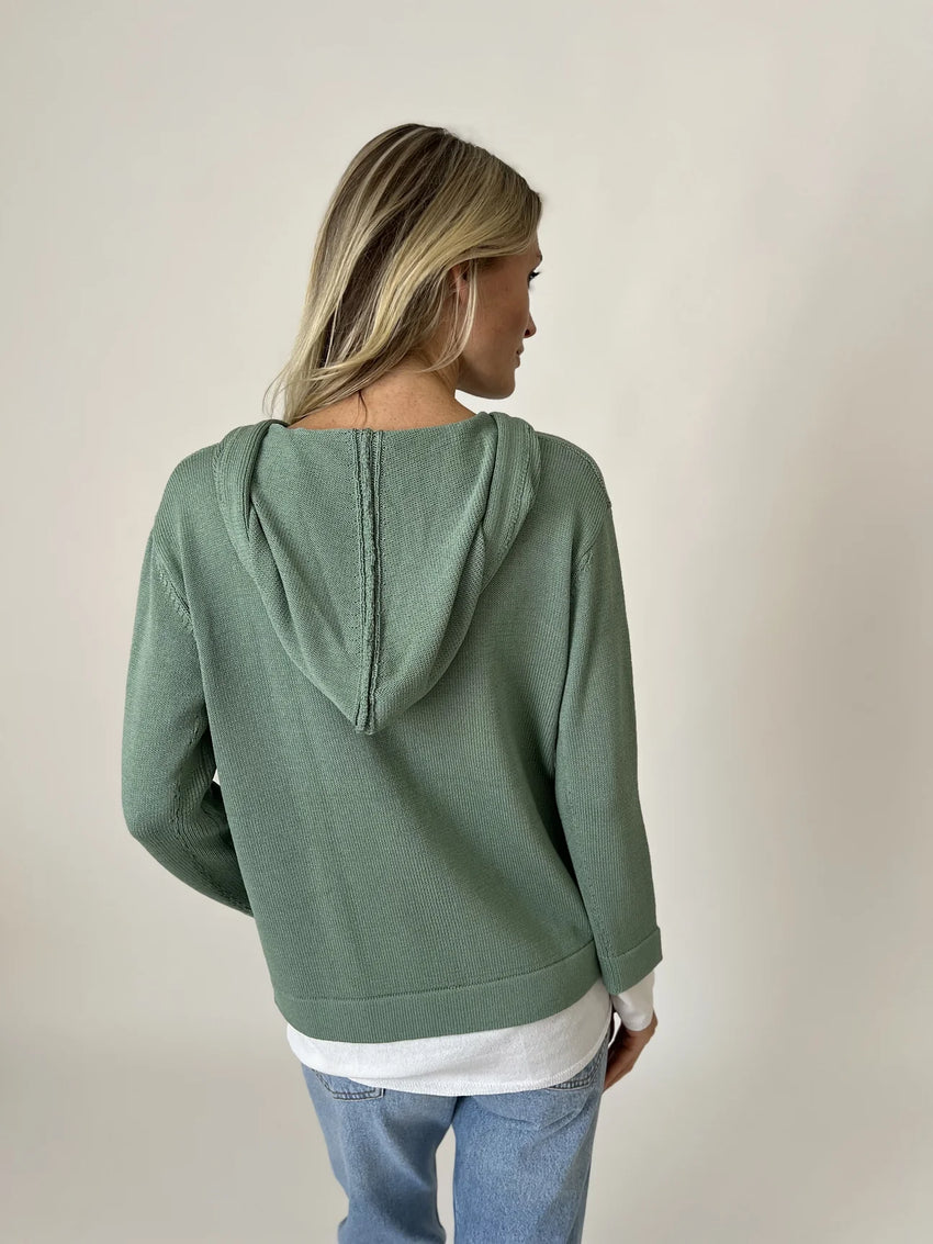 ABIGAIL V-NECK PULLOVER GREEN