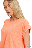 CTW-3524Y Orange Halo Washed Tee