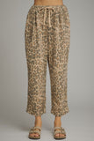 P34235 Animal Print Ankle Length Pants