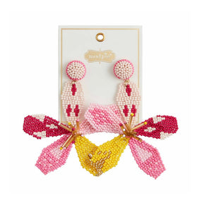 Flower Tropical Beaded Earrings