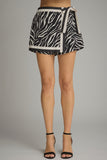 P32882 Zebra Print Skort