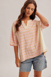 34225 Stripe Mix Knit Top