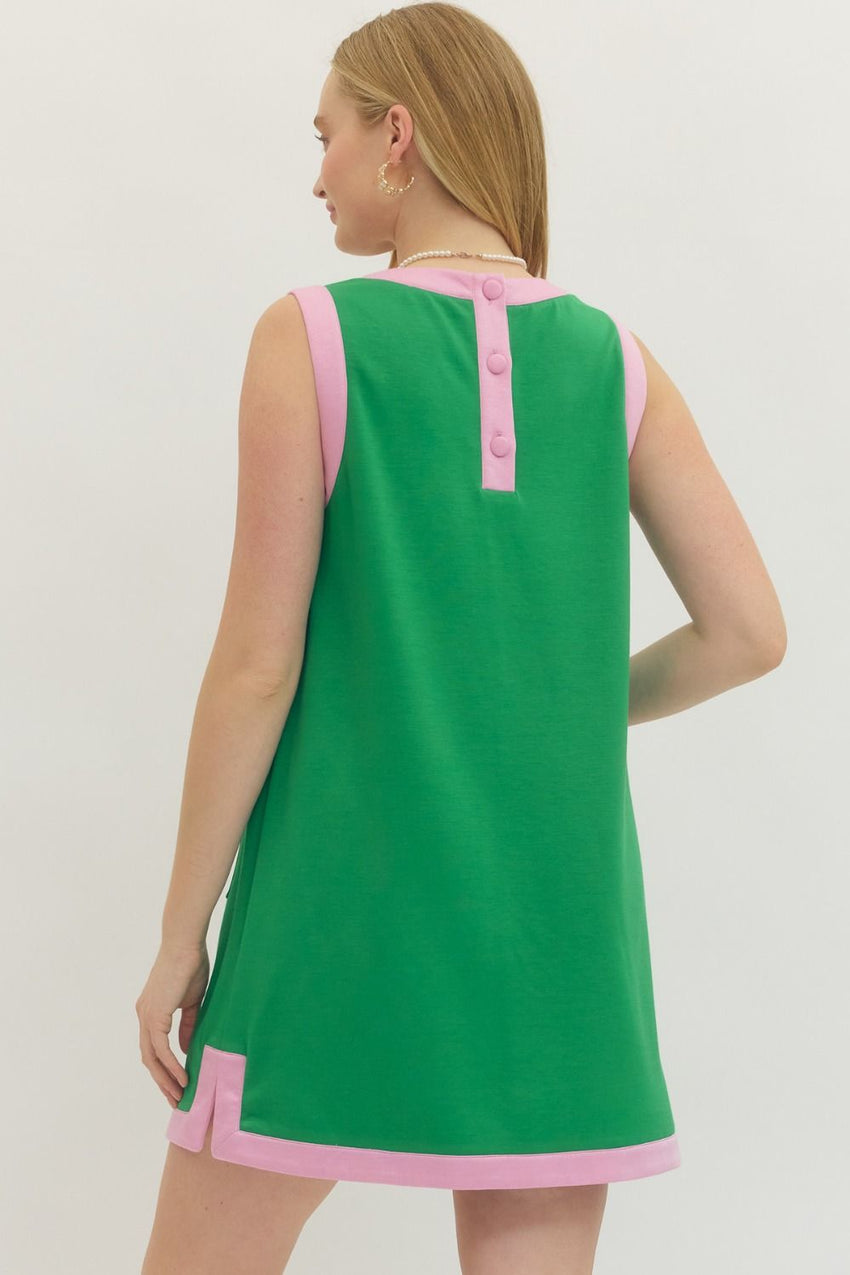 D30617 Green Twiggy Dress