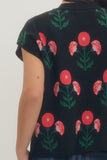 T29679 Black Floral Top