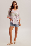 34362 Front Stripe Patch Top