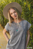 CTW-3524Y Ash Black Halo Wash Tee