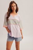 34362 Front Stripe Patch Top