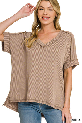 RTL-8539A Mocha Ribbed SS Top