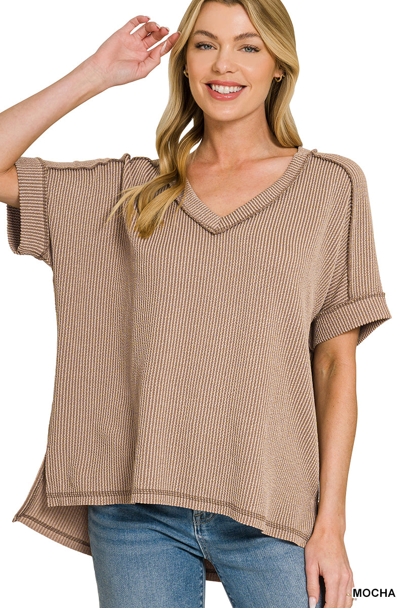 RTL-8539A Mocha Ribbed SS Top