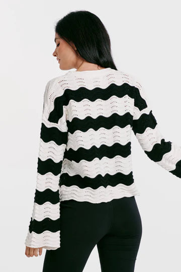 Black Waves Sweater