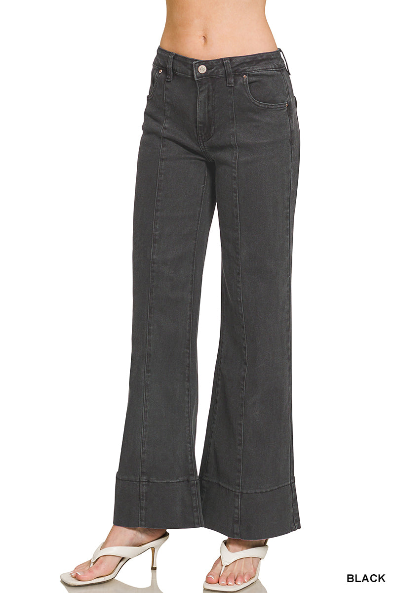 DMP-1753A Mid Rise Wide Leg