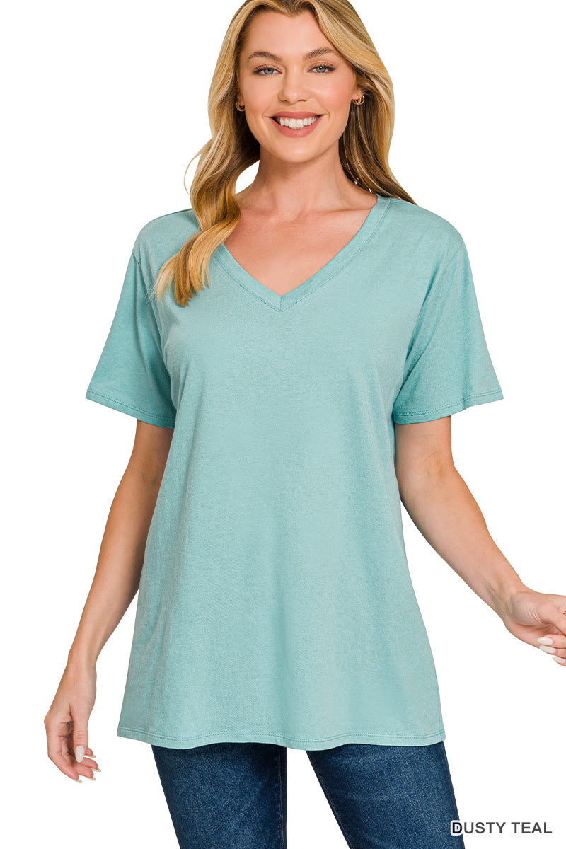 CT-3077M8 Dusty Teal Cotton Tee