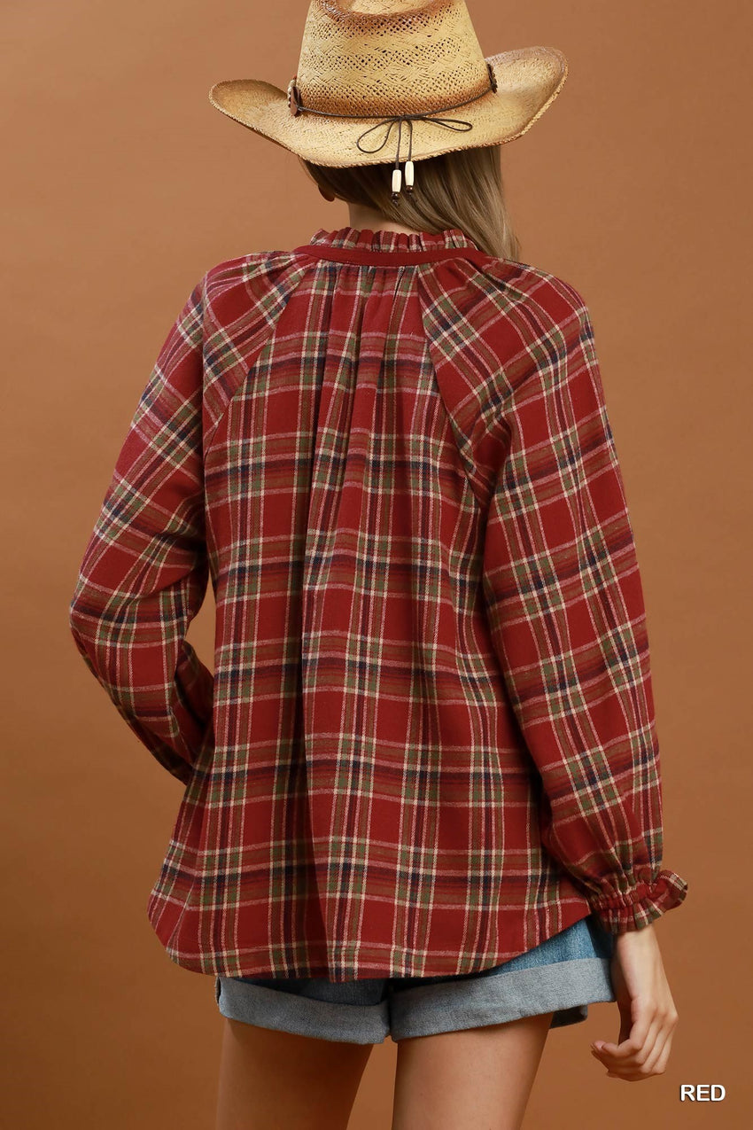 D1189 Plaid Button Down