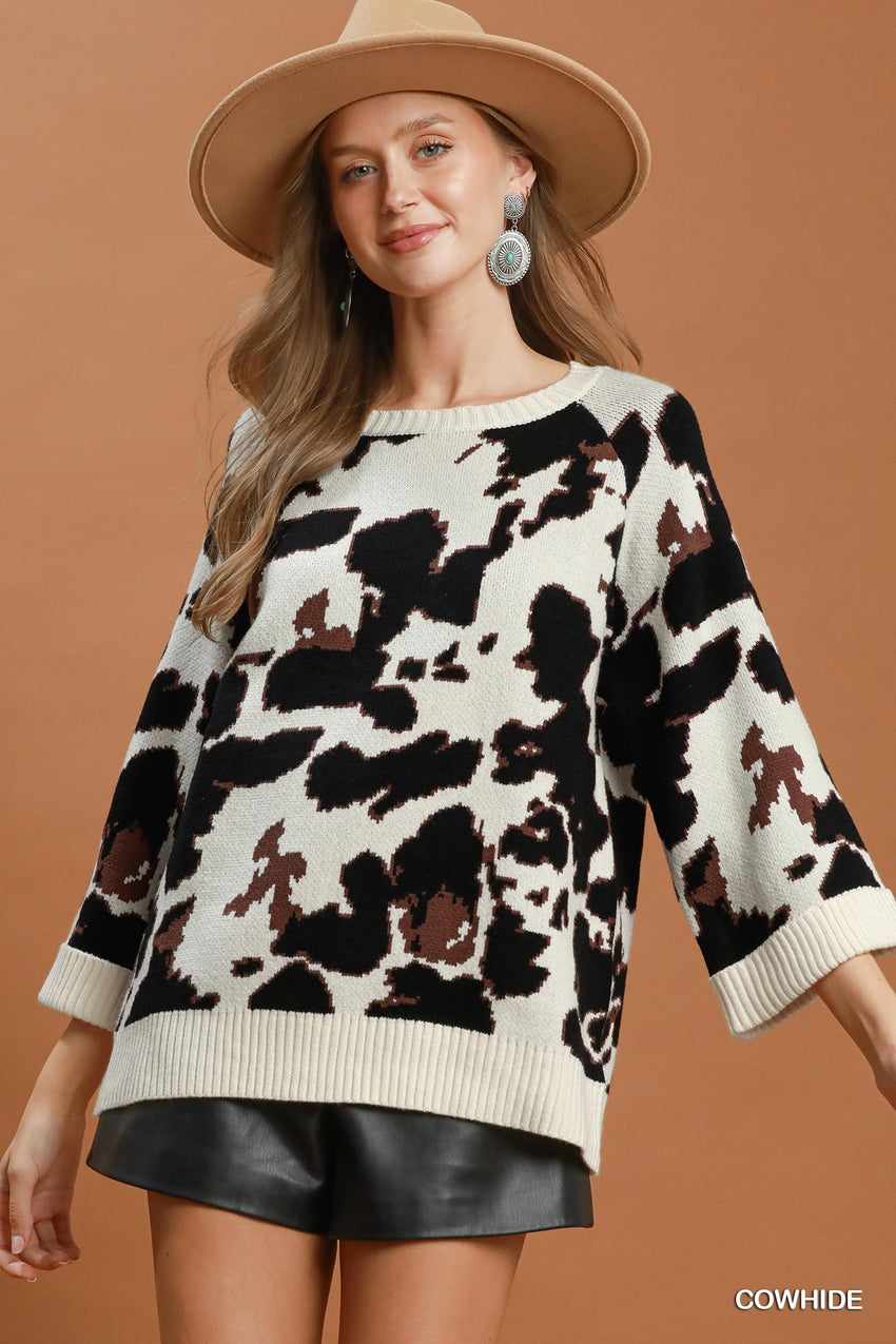 C6519 Knit Sweater Ribbed