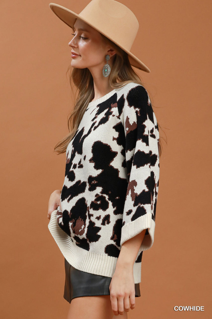 C6519 Knit Sweater Ribbed