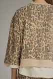 T34234 Animal Print 3/4 Sleeve Top