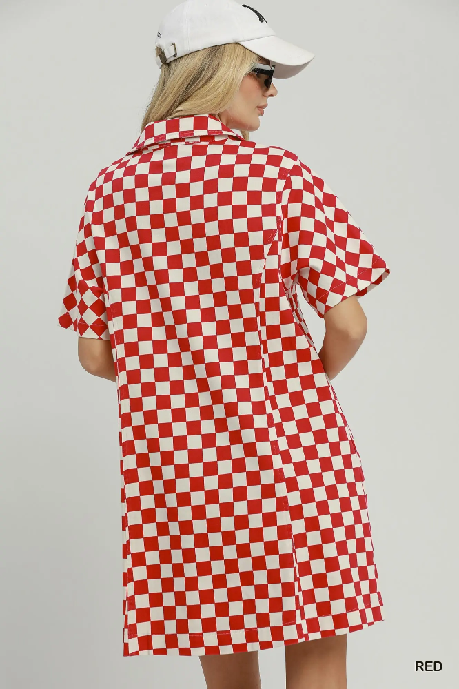 N7228 Game Day Dress Red