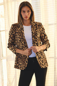 IJ19125 Leopard Blazer