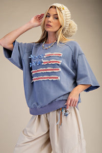 ET71893 American Flag Pullover