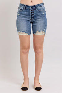 Button Fly Mid Length Shorts