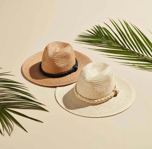 Light Natural Straw Fedora