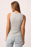 Cleo Ribbed Tank in Heather Grey