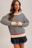 Striped Sweater White/Navy