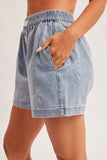 33964 Printed Denim Shorts