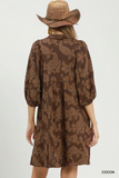 N7048 Paisley Babydoll Dress