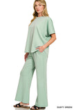 ROTP-4133Y Dusty Green Top/Pant Set