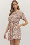 D31100 Latte Animal Print Dress