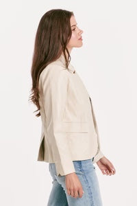 Trinity Bone Vegan Leather Blazer
