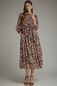D33680 Leopard Print Dress