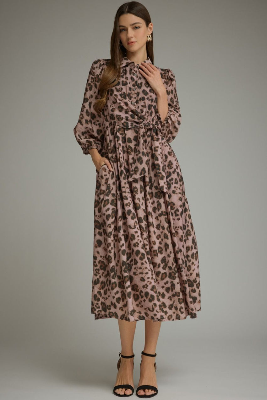 D33680 Leopard Print Dress