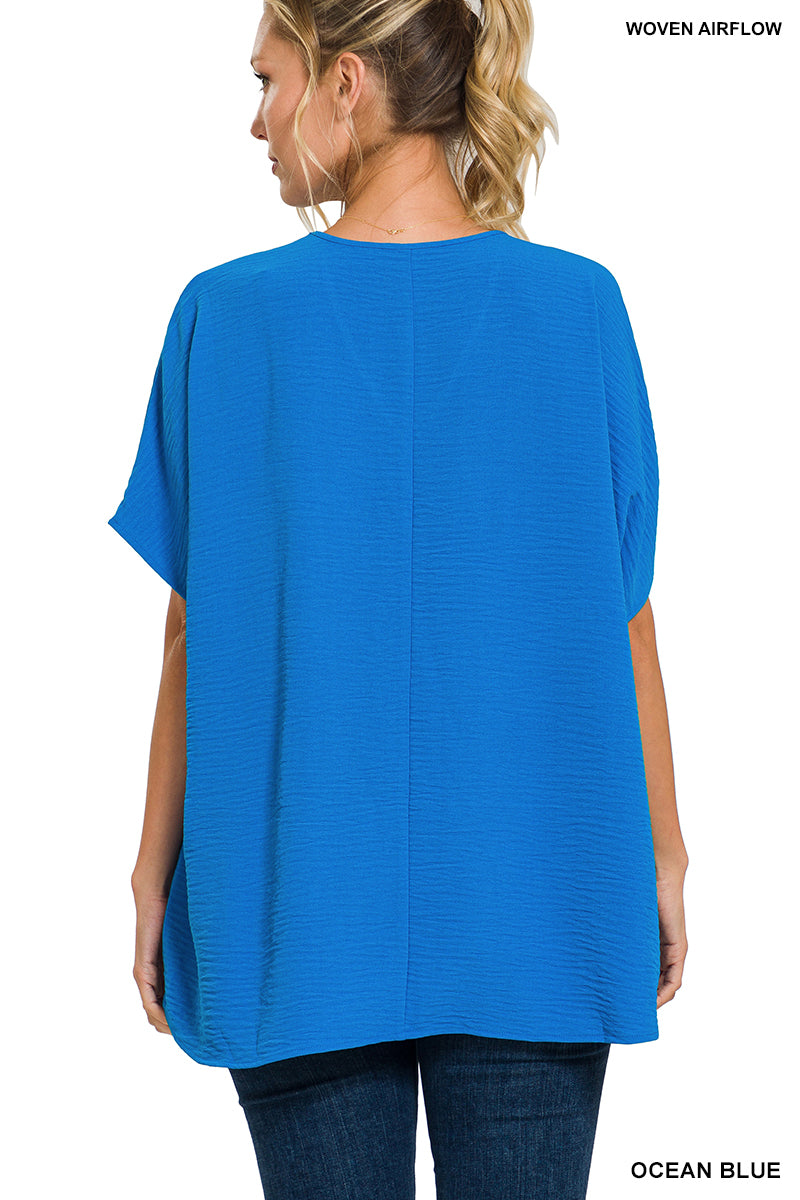 QT-2740D4 V-Neck Dolman SS Top