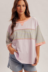 34362 Front Stripe Patch Top