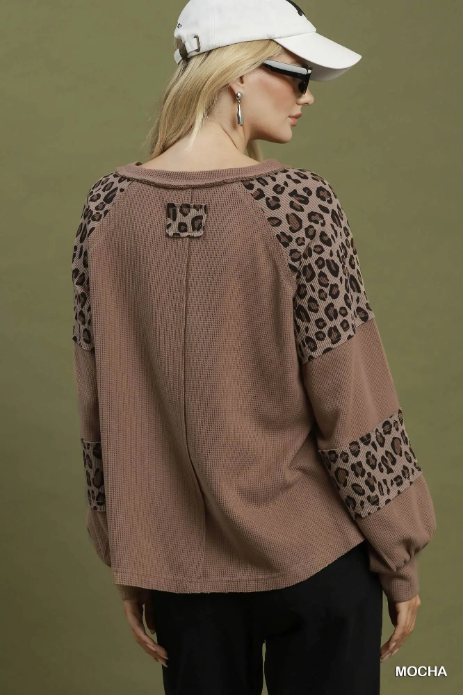N7153 Leopard Mix Thermal Top