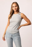 Cleo Ribbed Tank in Heather Grey