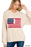 TT-5370Y Flag Pullover Sand Beige