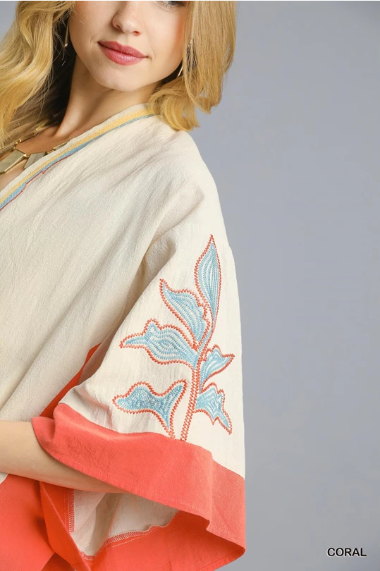 Coral Floral Kimono