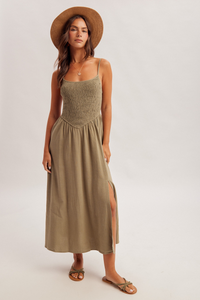 38885 Smocked Midi Dress
