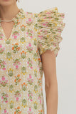 T30217 Gold Botanical Top