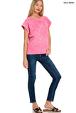 CTW-3524Y Hot Pink Halo Wash Tee